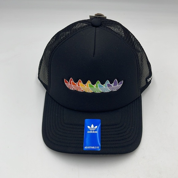 adidas Accessories - adidas Originals Pride trefoil repeat print cap in black
